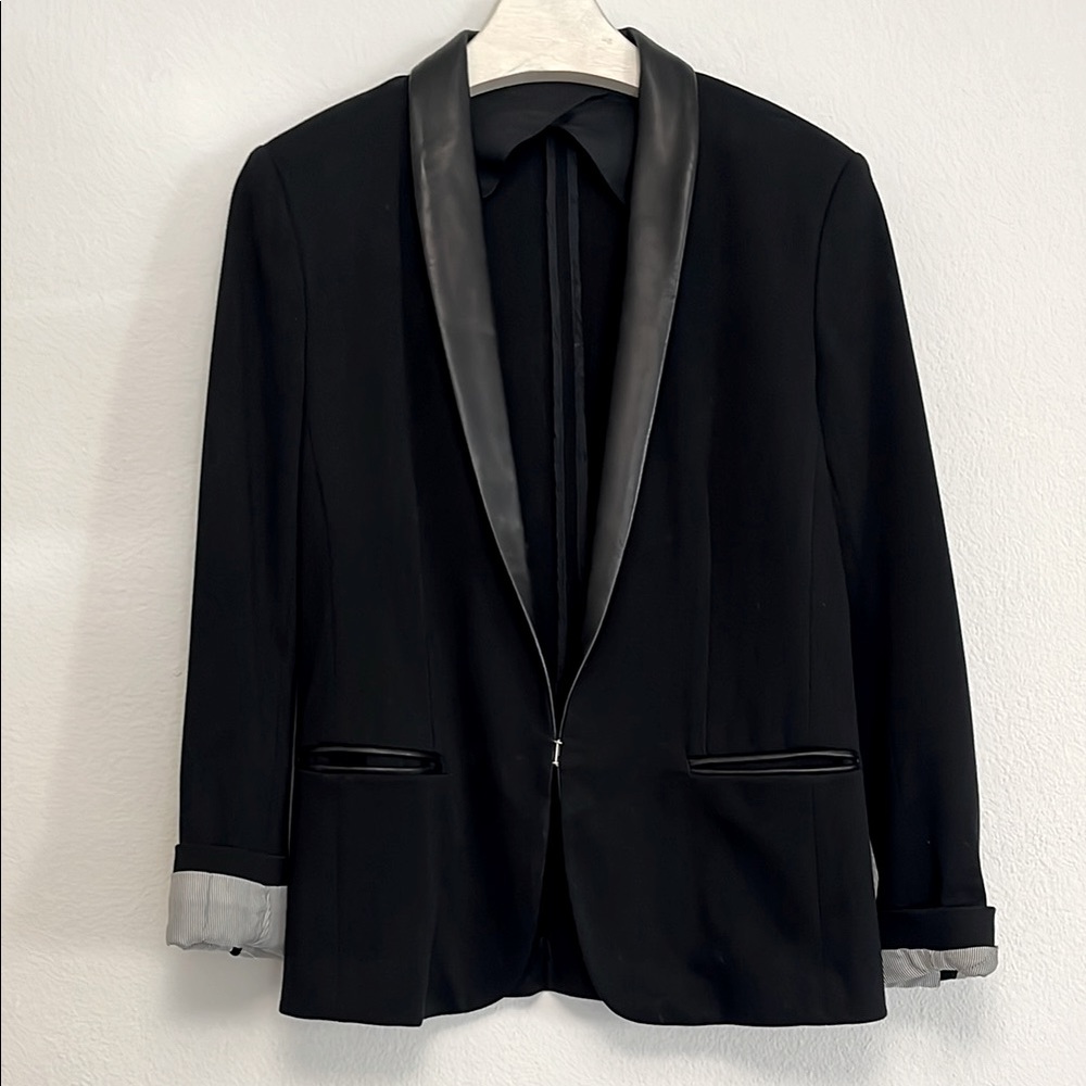 Rag and bone leather trim jacket